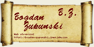 Bogdan Župunski vizit kartica